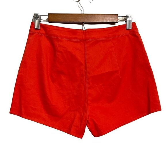 By The Way Revolve Women's NWOT Orange Exposed O-Ring Zipper Front Shorts Small - Picture 7 of 7